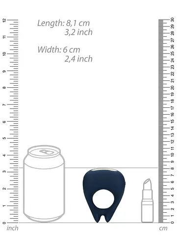 Віброкільце Loveline Pointed Vibrating Cock Ring 8 см синій - фото 8