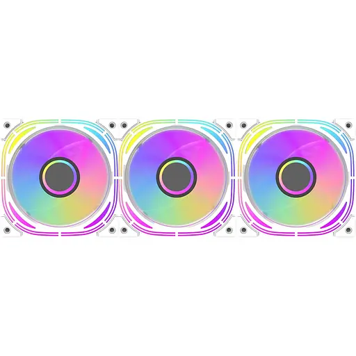 Комплект вентиляторів Darkflash INF24 3 in 1 White (INF24 3IN1(PWM) white) - фото 1