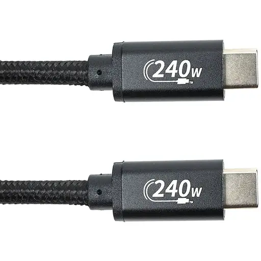 Кабель San Guan USB Type-C - USB Type-C PD 240W, 3м, черный