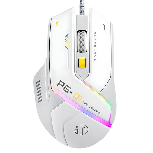 Миша INPHIC PG1 RGB White-Gray