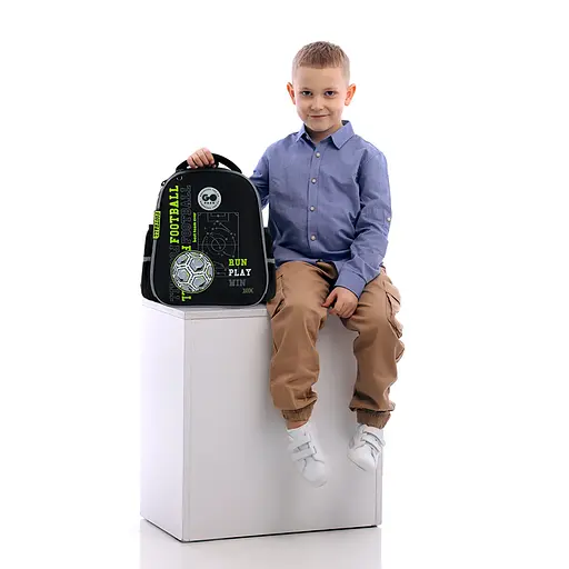Рюкзак GoPack Education 165S Football Fan Чорно-сірий (GO26-165S-4) - фото 17