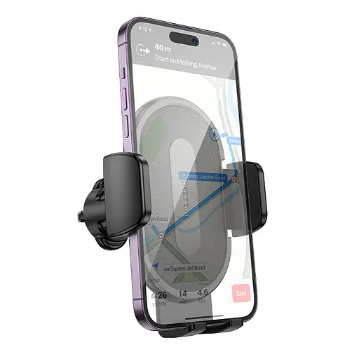 Автотримач для телефона BOROFONE BH133 Rio push-type car holder (air outlet) Black - фото 6