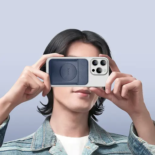 Магнитная карта держатель для телефона Hoco GT6 синий - фото 5