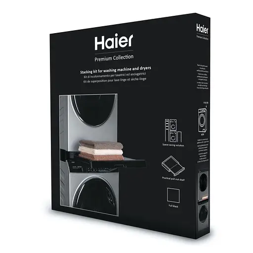 Haier Комплект монтажный для соединения стиральной машины с сушильной машиной, 47-60см, черный - фото 4