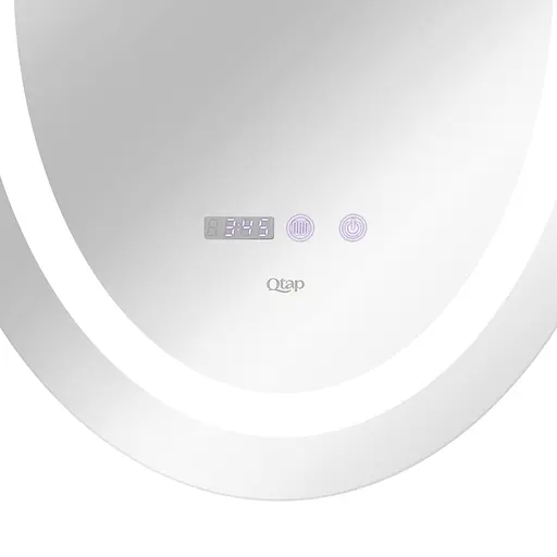 Дзеркало Qtap Mideya 500x700 з LED-підсвічуванням Touch, з антизапотіванням, з годинником, диммером яскравості QT2078NCR5070W - фото 6