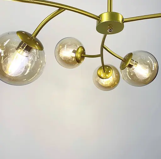 Современный подвесной светильник на 9 и 12 плафонов с поворотными рожками Ст. K 21 SGD AM | Line F - фото 4