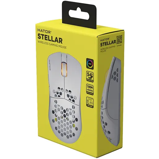 Мышь Hator Stellar Wireless/Bluetooth/USB White (HTM651) - фото 6