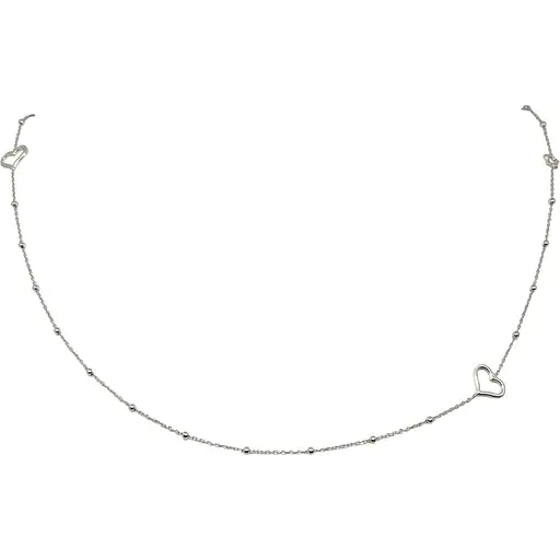 Серебряное длинное колье Qvaliz. 908-CLT9554RH