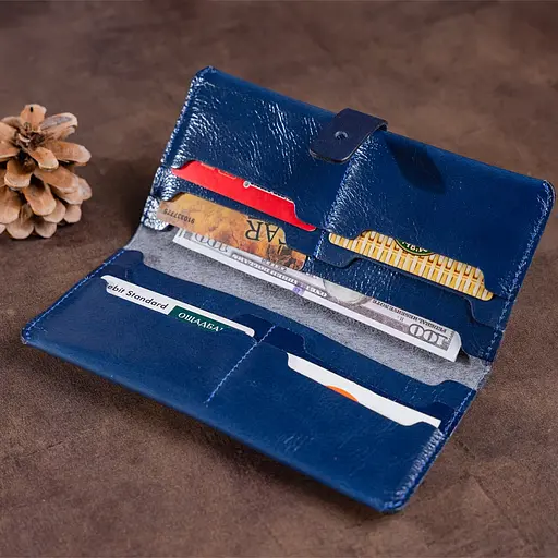 Кожаный портмоне Shvigel 19.5х9.5х1 см acs0016039 - фото 8