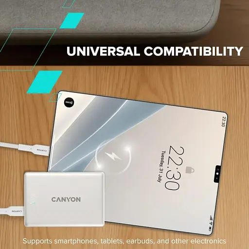 Павербанк Canyon Magnetic Gray 5 000 mAh / 20 Вт (CNS-CPB500G) - фото 9