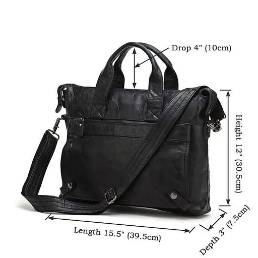 Сумка кожаная мужская Vintage 39,5х30х8 см sum0012458 - фото 2