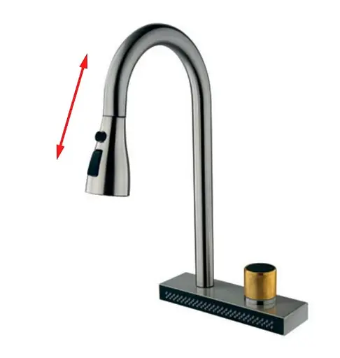 Змішувач для кухні Mixxus FOL-014 з висув.лійкою та функцією "водоспад" (MI6341) - фото 1