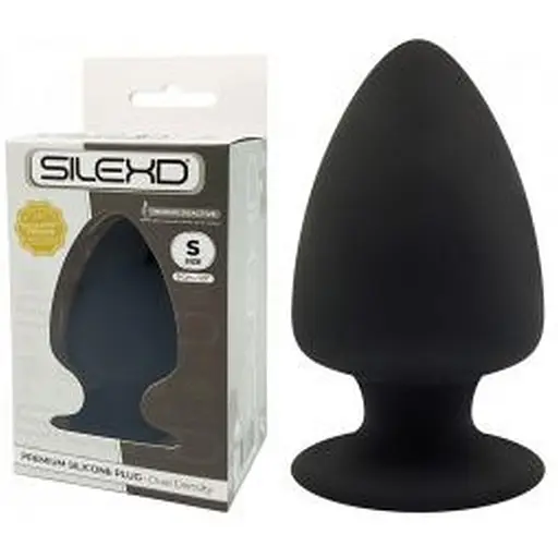 Анальна пробка SilexD Model 1 Size S 9 см (чорний) - фото 3
