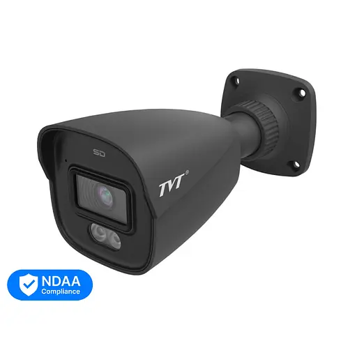 IP-видеокамера 4MP TVT TD-9441S4-C(D/PE/AW2) Black f=2.8mm, ИК+LED-подсветка, с микрофоном (77-00375)