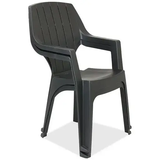 Стул садовый пластиковый Bica Alta графит - фото 4