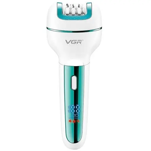 Електробритва-епілятор 3 в 1 VGR V-732 з підсвіткою та насадками зелений - фото 1