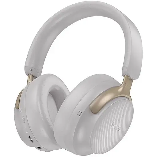 Накладні навушники Hoco Tone W53 Plus, ANC, BT headphones, BT5.4, 800mAh, 90h, Type-C, AUX, grey
