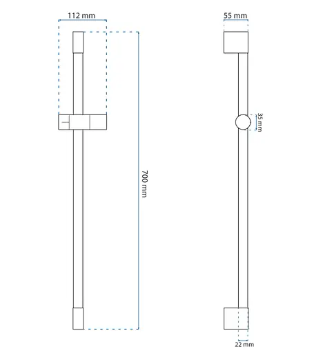 Душова стійка Rea 01 Black REA-P5983 Чорний матовий - фото 2