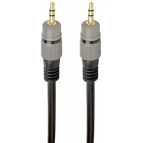 Кабель AUX Cablexpert 3.5 мм M - 3.5 мм M 1.5 м черный (CCAP-3535 мм-1.5M) - фото 1