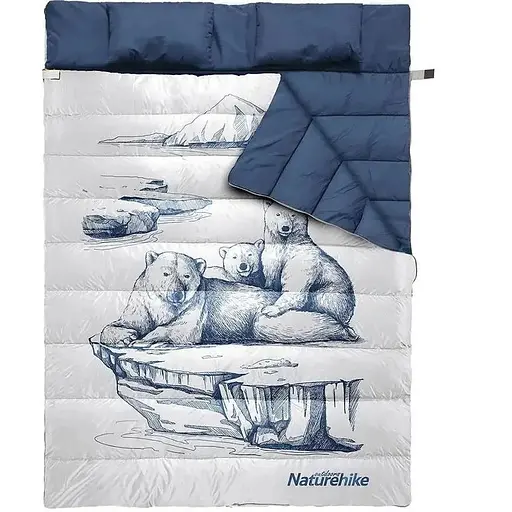 Спальный мешок двухместный Naturehike NH21MSD06, темно-синий