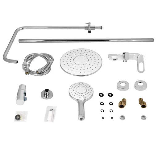 Душова система універсальна Lidz Latwa 1030 на три споживача (з виливом) (k35) LDLAT1030WHI45427 White, Білий - фото 9