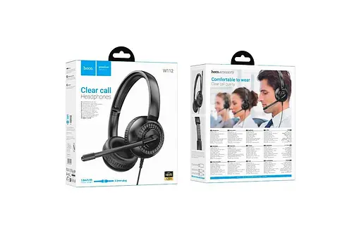Наушники Hoco проводные с микрофоном всенаправленным W112 Pure Omnidirectional microphone черные - фото 6