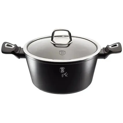 Каструля Berlinger Haus BLACK SILVER Collection з кришкою 4.1 л (BH-1852)