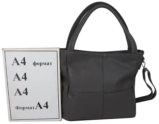 Женская кожаная сумка на двух ручках Borsacomoda 29х28х10 см sum0026801 - фото 10