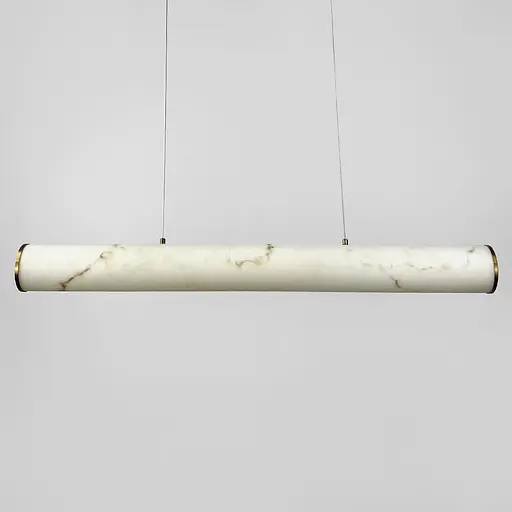 Підвісна видовжена люстра з ефектом мармуру у корпусі 100 см | Арт. MJ362L-1000 | Line F - фото 4