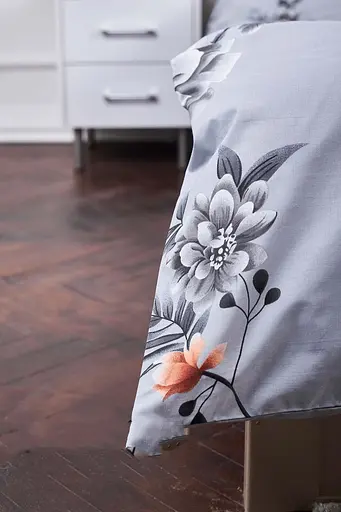 Комплект постельного белья Moon&Star полуторный 143х210 см наволочки 2х50х70 см Piwonie Gray Ranforce Elite - фото 6