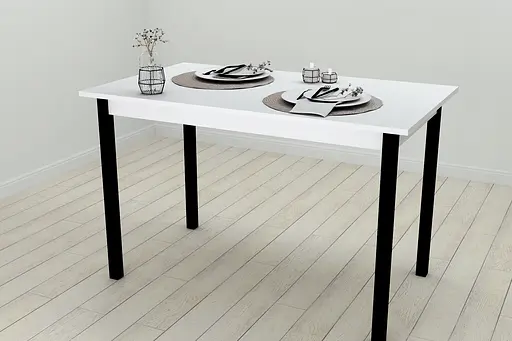 Стол кухонный Ferrum-decor Марио 75x120x80 Черный ДСП Белое 16мм (FRD-106196) - фото 8