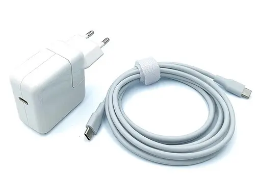 Зарядное устройство Foxconn блок питания + кабель C to C для ноутбуков Apple MacBook выход Type-C 30W (A1882) - фото 7