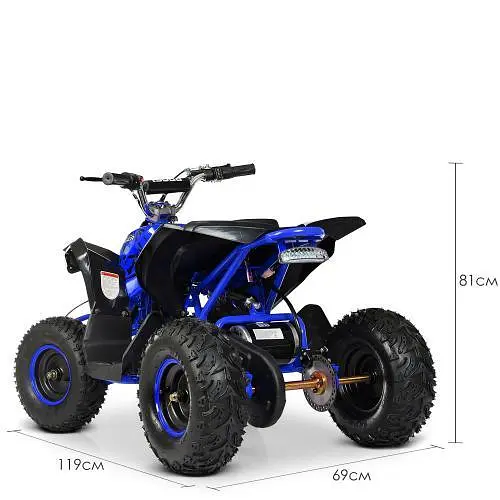 Електромобіль дитячий Квадроцикл HB-EATV1000Q-4ST V2 4 акум 12V 12AH швидкість 26 км/год синій - фото 4