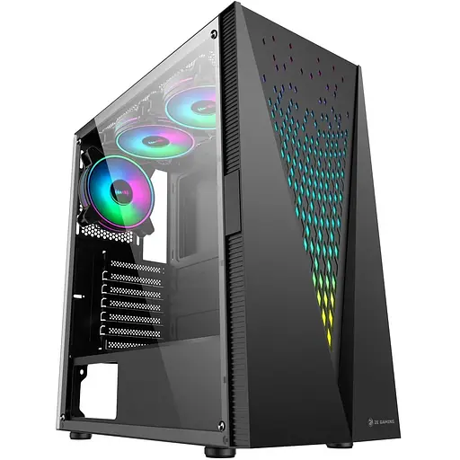 Корпус 2E Gaming GALAXY (G2055) Black, без БЖ, Mid Tower, для ATX / Micro ATX / Mini ITX, 2xUSB 2.0, 1xUSB 3.0, 3x120 ARGB Fan, бічна панель із загартованого скла (2E-G2055)