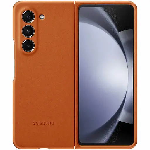 Шкіряний чохол Leather Case (AAA) для Samsung Galaxy Z Fold5 Brown