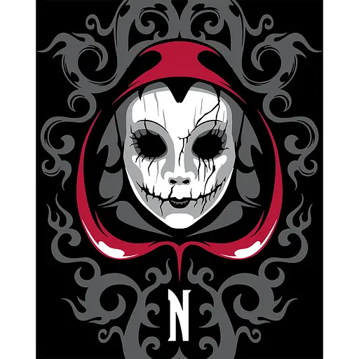 Картина за номерами Santi Wednesday Ominous Mask LED підсвітка 40х50 см (955078)