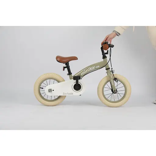 Велосипед-биговел Qplay Miniby 3в1 12&quot; Grey-Green (CB02MiniBy12Grey-Green) - фото 3