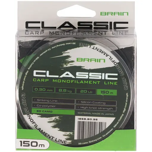 Леска Brain Classic Carp Line 3D (ca мo) 150 м 0.30 мм 20 lb 8.8 кг - фото 2