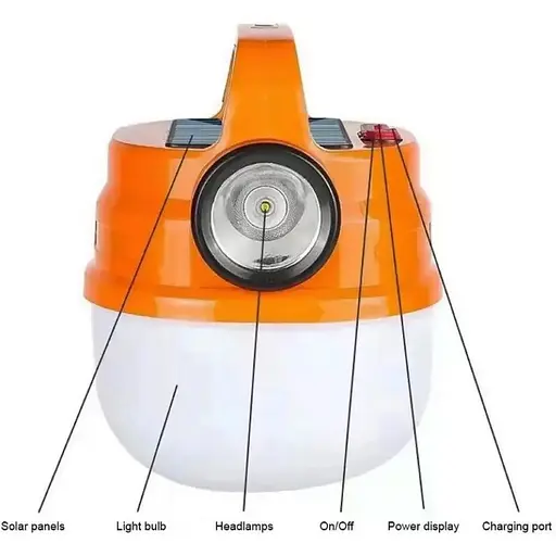 Ліхтар світильник Hurry Bolt HB-V70 LED з гачком та сонячною панеллю підвісний акумуляторний - фото 3