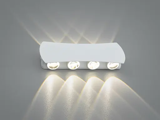 Фасадний LED світильник білий 4 промені 4 Вт - фото 1