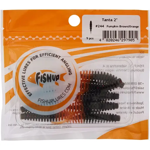 Силикон FishUP Tanta 2" #244 Pumpkin Brown/Orang (9 шт/уп) - фото 2
