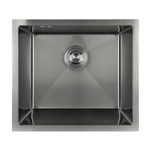 Кухонная мойка черная с декором нержавеющая под столешницу Nett NВS-5045, Черный - фото 1