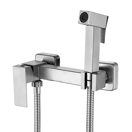 Смеситель для гигиенического душа наружного монтажа Mixxus KUB-222 нержавеющая сталь MI6092, Нержавеющая сталь - фото 1