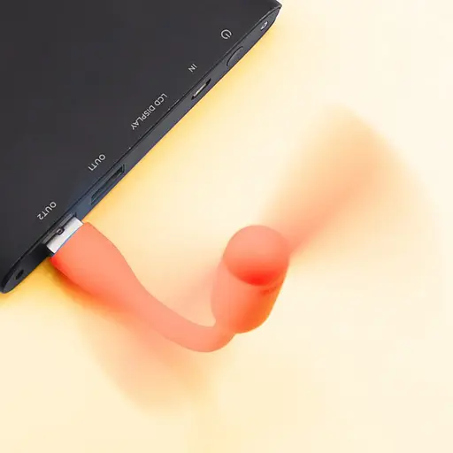 Вентилятор мобильный USB оранжевый - фото 6