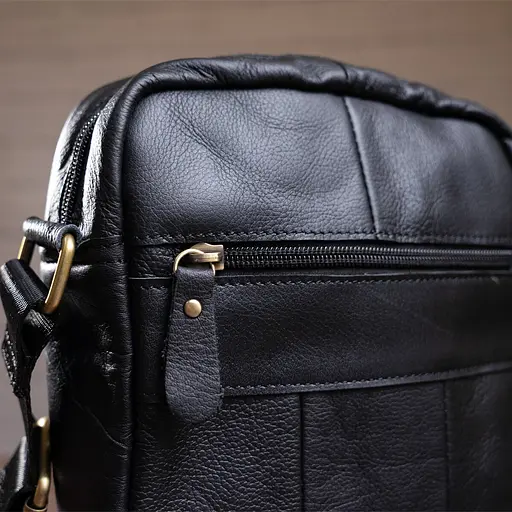 Сумка кожаная мужская Vintage 18х21х5,5 см 000154032 - фото 8