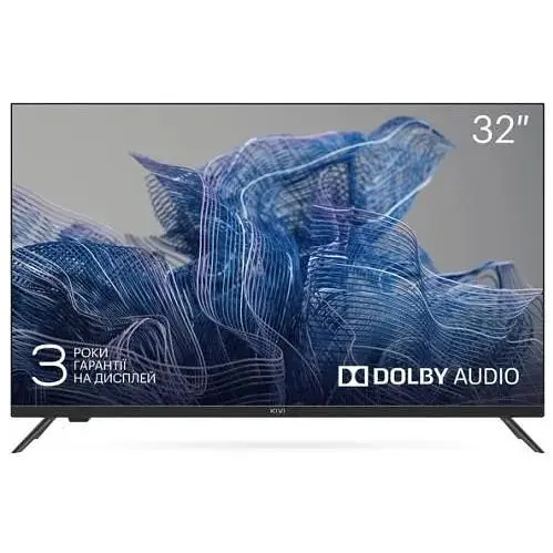 Телевізор 32" Kivi 32H550NB, чорний, 1366x768 (LED, MVA, 60 Гц), DVB-T2/C, 2x8 Вт, 2xHDMI, 1xUSB, VESA 200x100 мм - фото 1