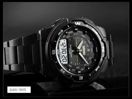 Мужские часы  Skmei 1370 Marshal Черные с белым - фото 5