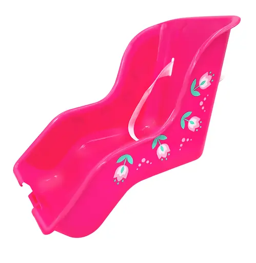 Кресло для куклы/игрушки на велосипед розовый с цветами (G0001907)