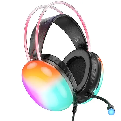 Накладні навушники Hoco W109 Plus Rich USB7.1 channel gaming (USB/2m) Black