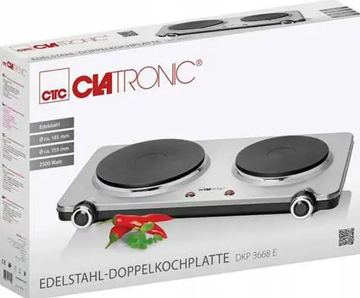 Настольная электрическая плита 2500Вт на 2 конфорки Clatronic DKP 3668 - фото 4